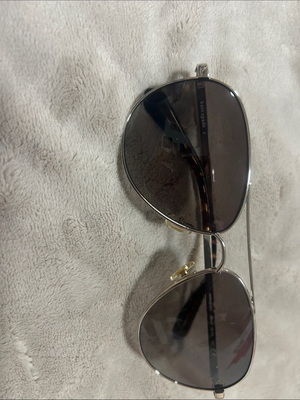 kate spade Silver Frame Sunglasses with Brown Lenses